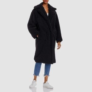 $741 Apparis Women's Black Daryna
Double Breasted Sherpa Coat medium